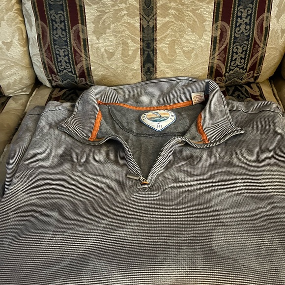Tommy Bahama men’s 2 quarter zip and long sleeve shirt bundle. Blue, orange,gray - Picture 8 of 16